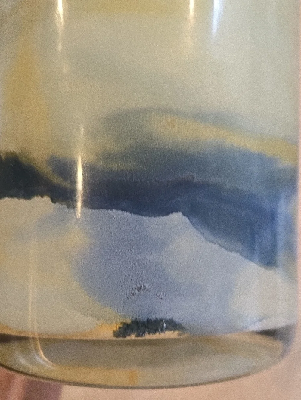 Tall Cylinder Multi-Color Marble Swirl Design Glass Vase